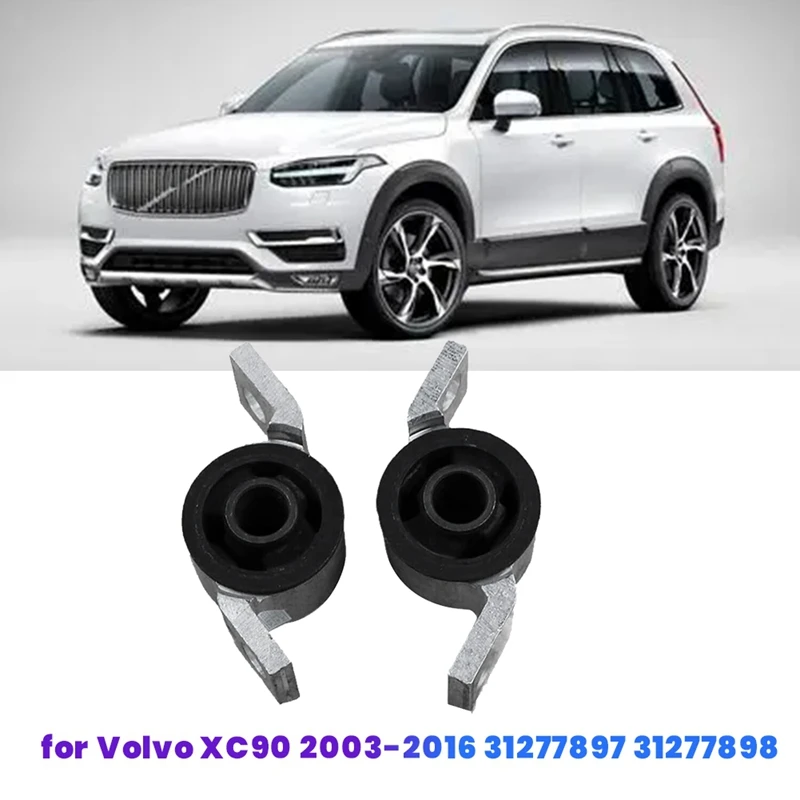 1Pair For Volvo XC90 2003-2016 31277897 31277898 Car Rear Axle Control Arm Bushing Retainer Mounting Bushing Bracket