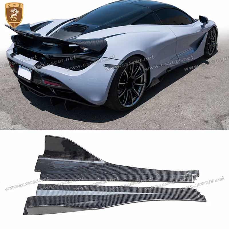 

Vor Style Dry Carbon Fiber Side Skirts BodyKit For McLaren 720s Coupe 2017-2020 Auto Tuning Side Door Lower Panel Extension Part