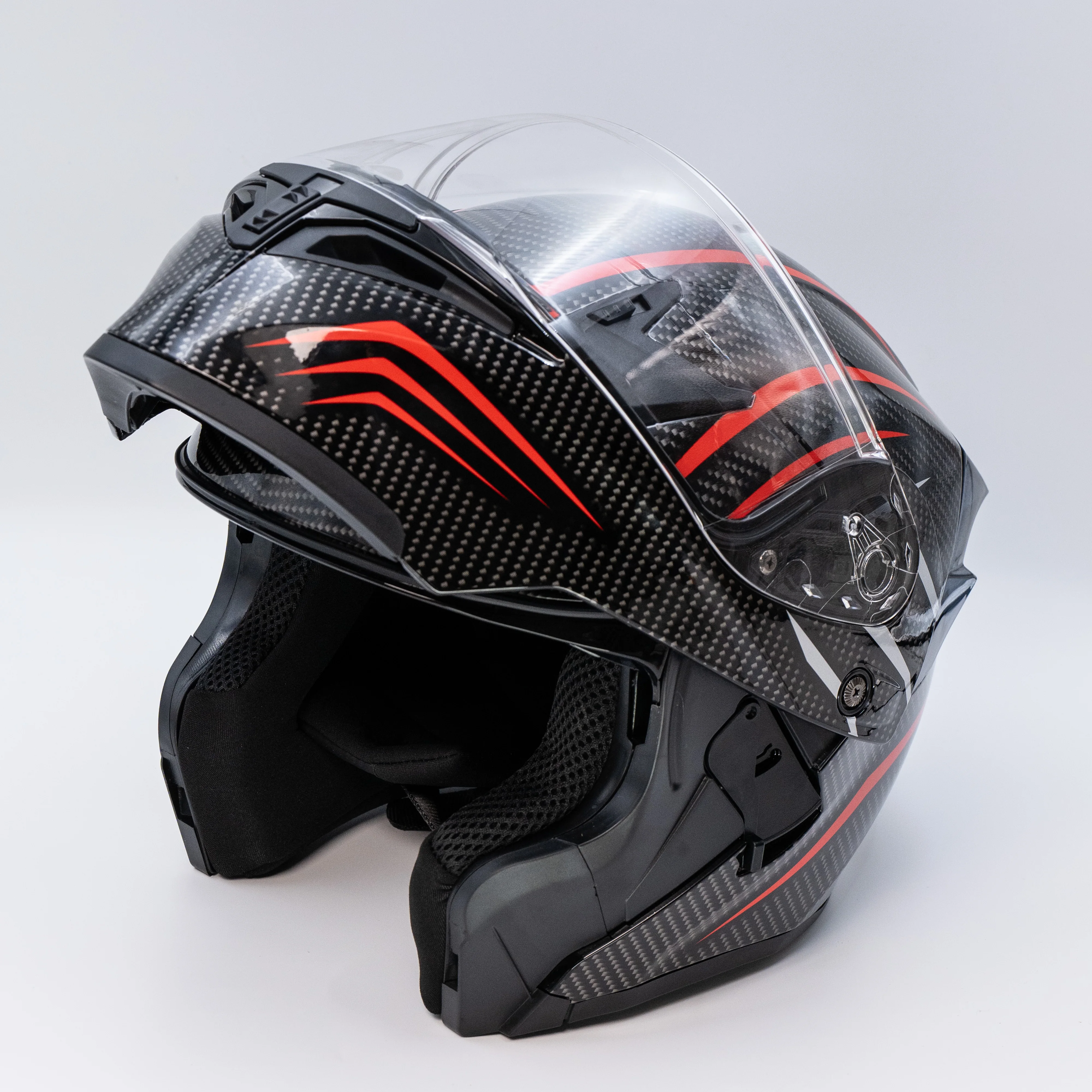 AINHFAAD Adult Motorcycle Modular Full Face Helmet Flip up Dual Visor DOT Approved Model 159(Matte Black,Large)