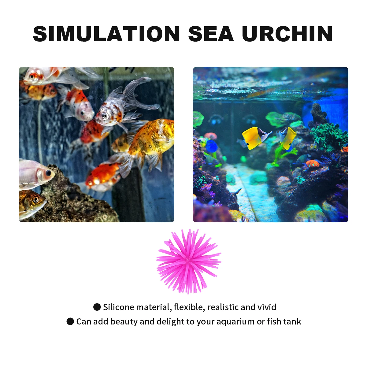

2 Pieces Silicone Coral Sea Aquarium Ornaments for Silicone Coral Sea Decoration Fish Tank Decor with Ceramic Base