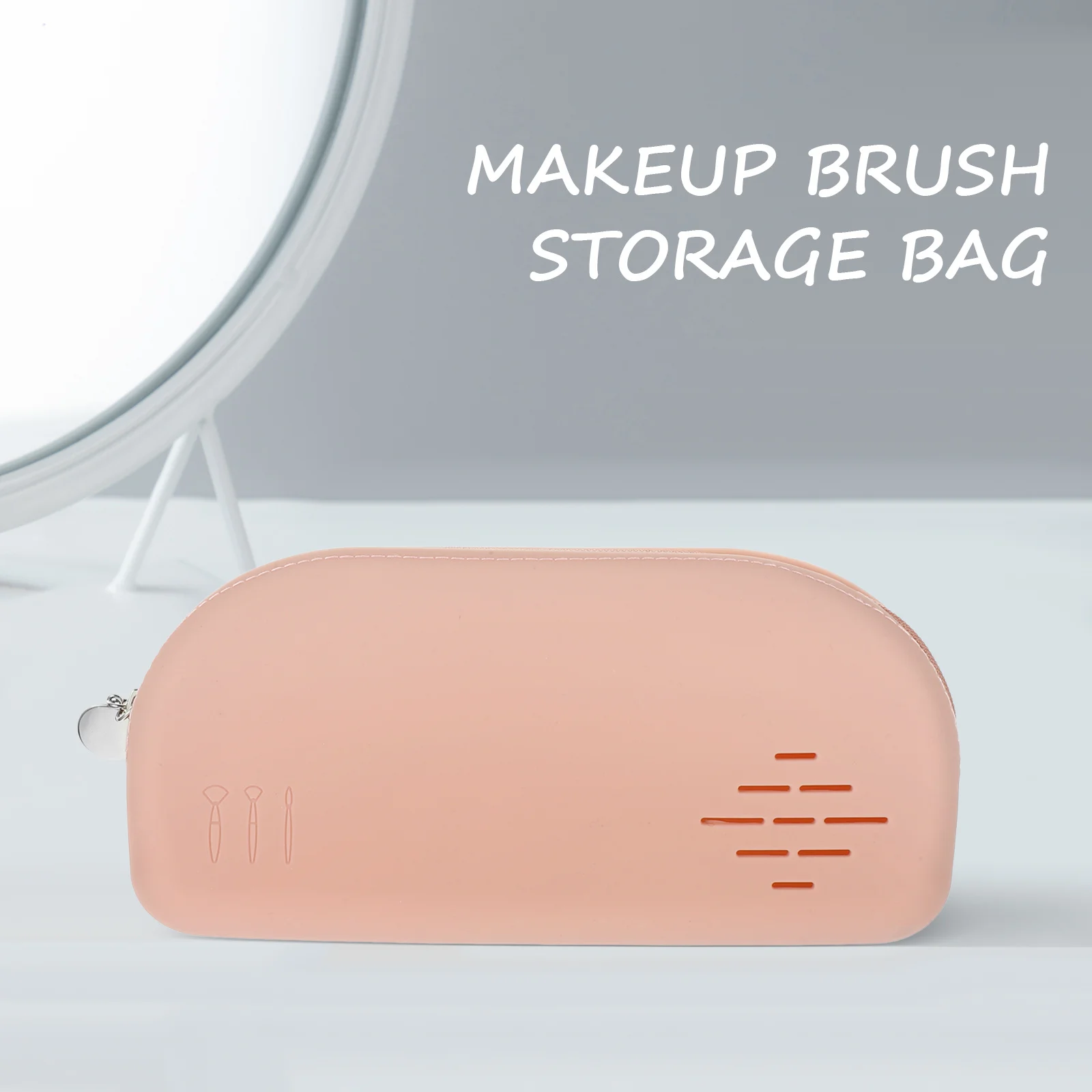 Sac de rangement pour pinceaux de maquillage, support de voyage en Silicone, organisateur Compact et léger pour pinceaux pour le visage, pochette Portable