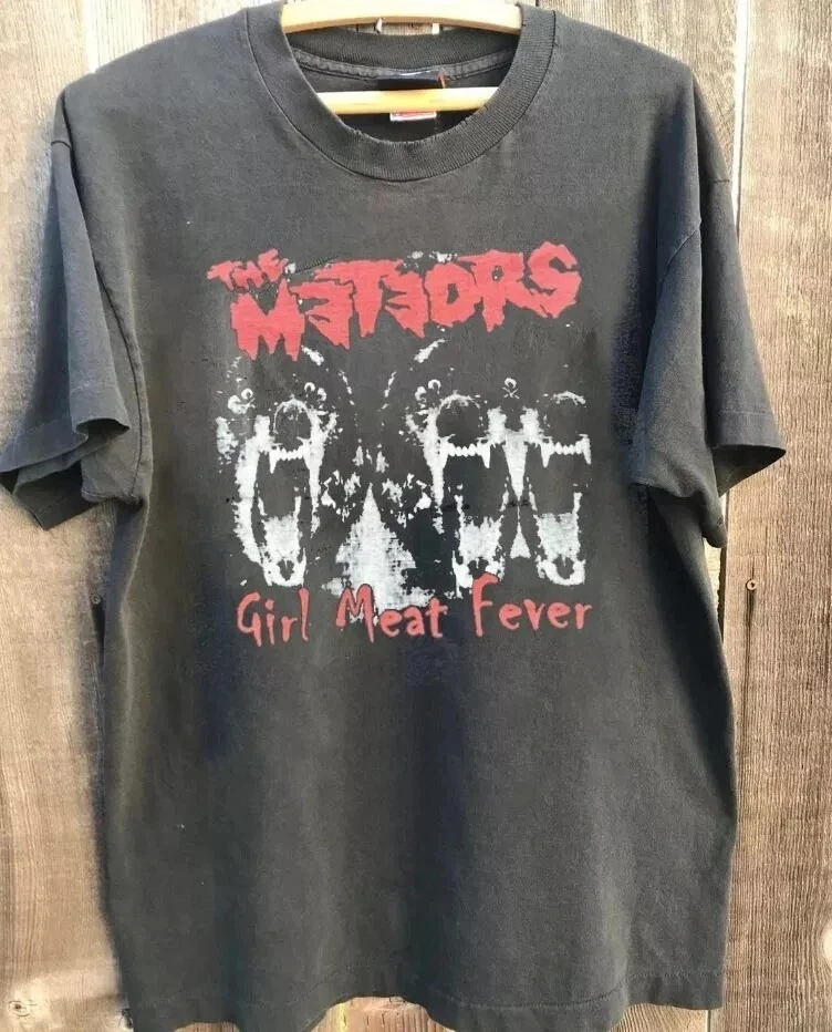 Summer Women's Retro The Meteors T-Shirt Unisex Cotton and Breathable Short Sleeve Streetwear Oversized Loose Casual
