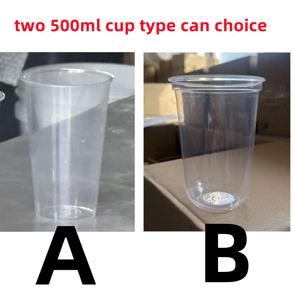 500ml Transparent Plastic Cup Fresh Fruit Tea Juice Milkshake Bubble Tea Model Clear Cup for Beverages Cute Pearl Lemon Faux