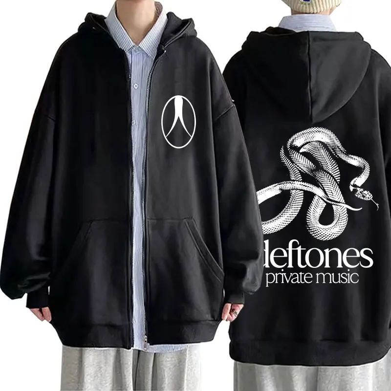 

Limited Alternative Metal Rock Band Deftones Private Music Snake Zipper Hoodie Men Women Vintage Oversized Zip Up Jacket Coat