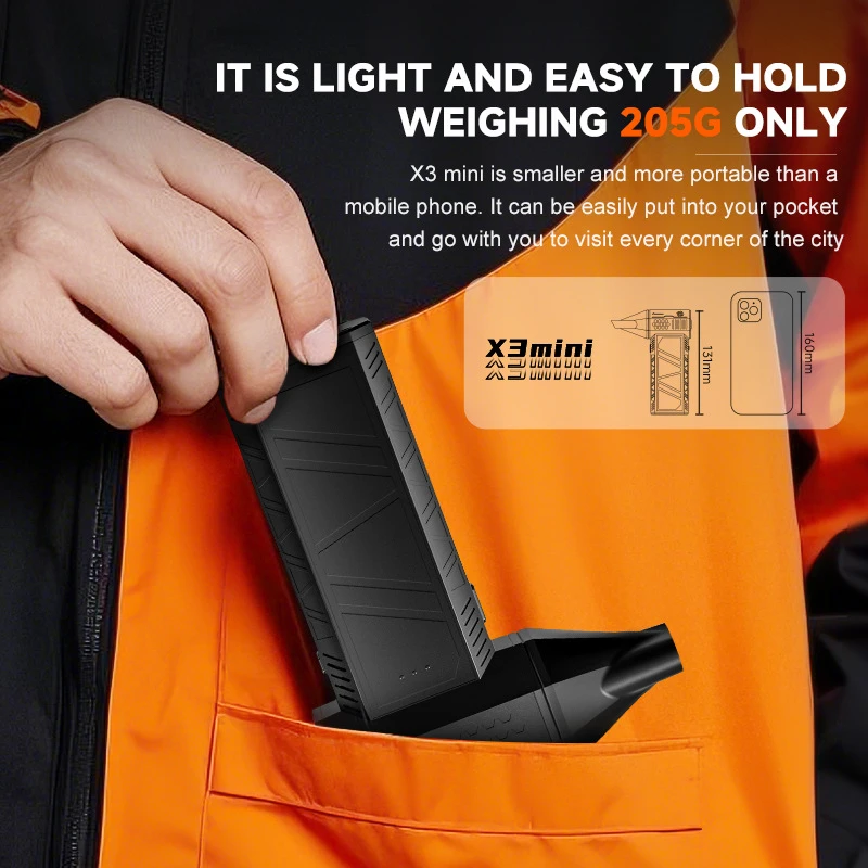 แบบพกพารุนแรงมือถือ Turbofan มอเตอร์ไร้แปรงฝุ่นอุตสาหกรรมเป่าน้ําเป่ากลางแจ้งสามความเร็วหมุน Turbofan