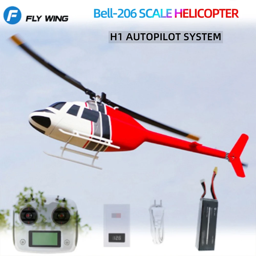 

Flywing Bell 206 Simulation Remote Control Aircraft Model Helicopter H1 Flight Control GPS Self Stabilization Return Flight