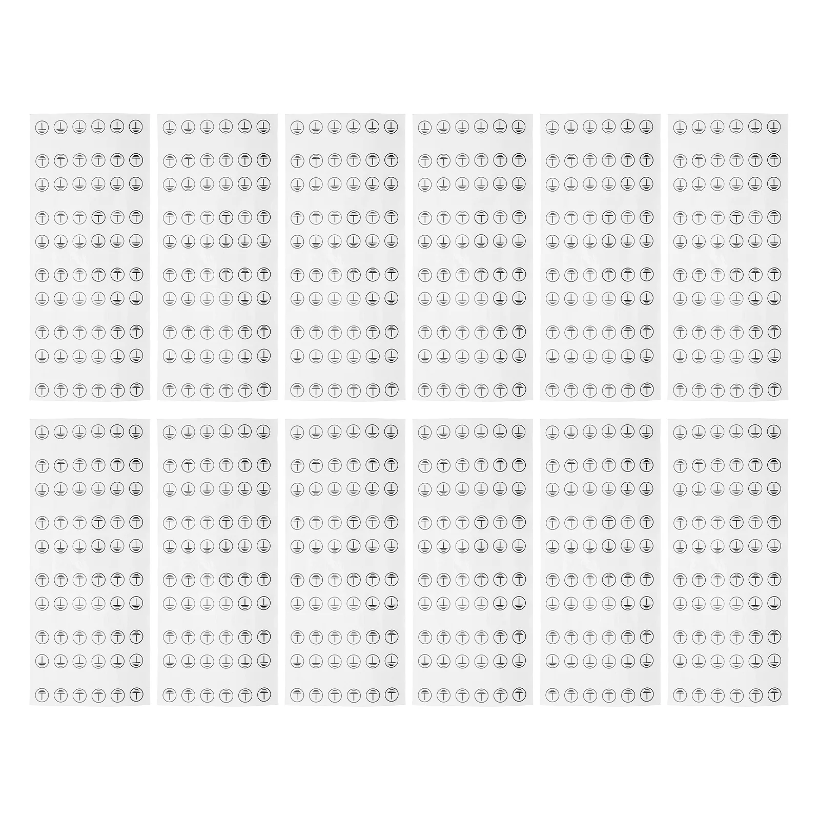 

30pcs Electrical Grounding Label Stickers Earth Symbol For Industrial Panels High Voltage Warning Safety Sign Decal Durable Pvc