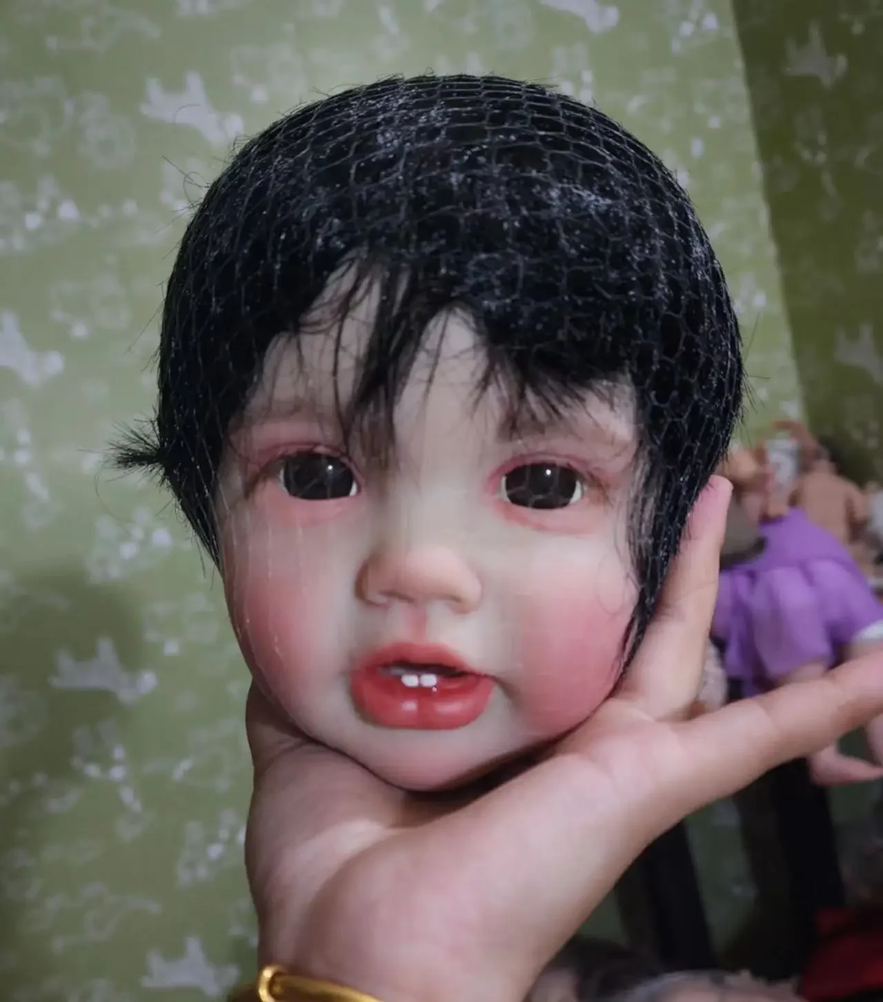

DLS Индивидуальные ограниченные поставки 24-дюймовый комплект Reborn Baby Lottie с ручной росписью черных волос с концовками