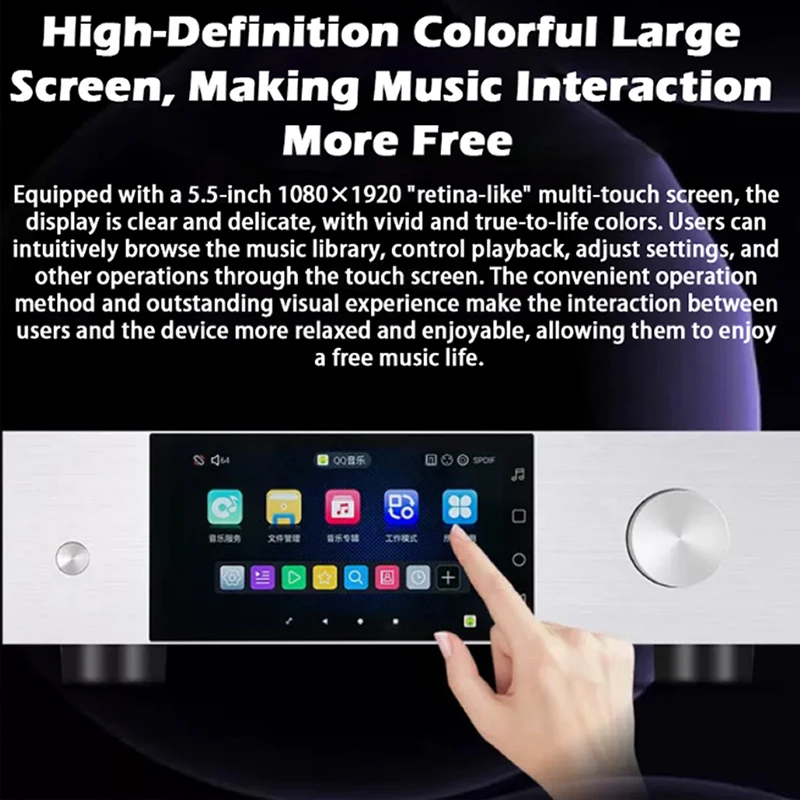 D35 Hi-Fi Wireless Music Streamer WiFi6 APP Control, High-Fidelity Audio Decoder CD Replacement for Home Audio System