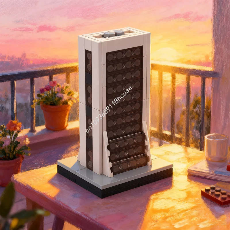 134 stücke MOC 1 Solow Gebäude Architektur Modell Blöcke DIY Weihnachten Geschenk Kreative Spielzeug Idee Bildung Geburtstag Kinder Ziegel