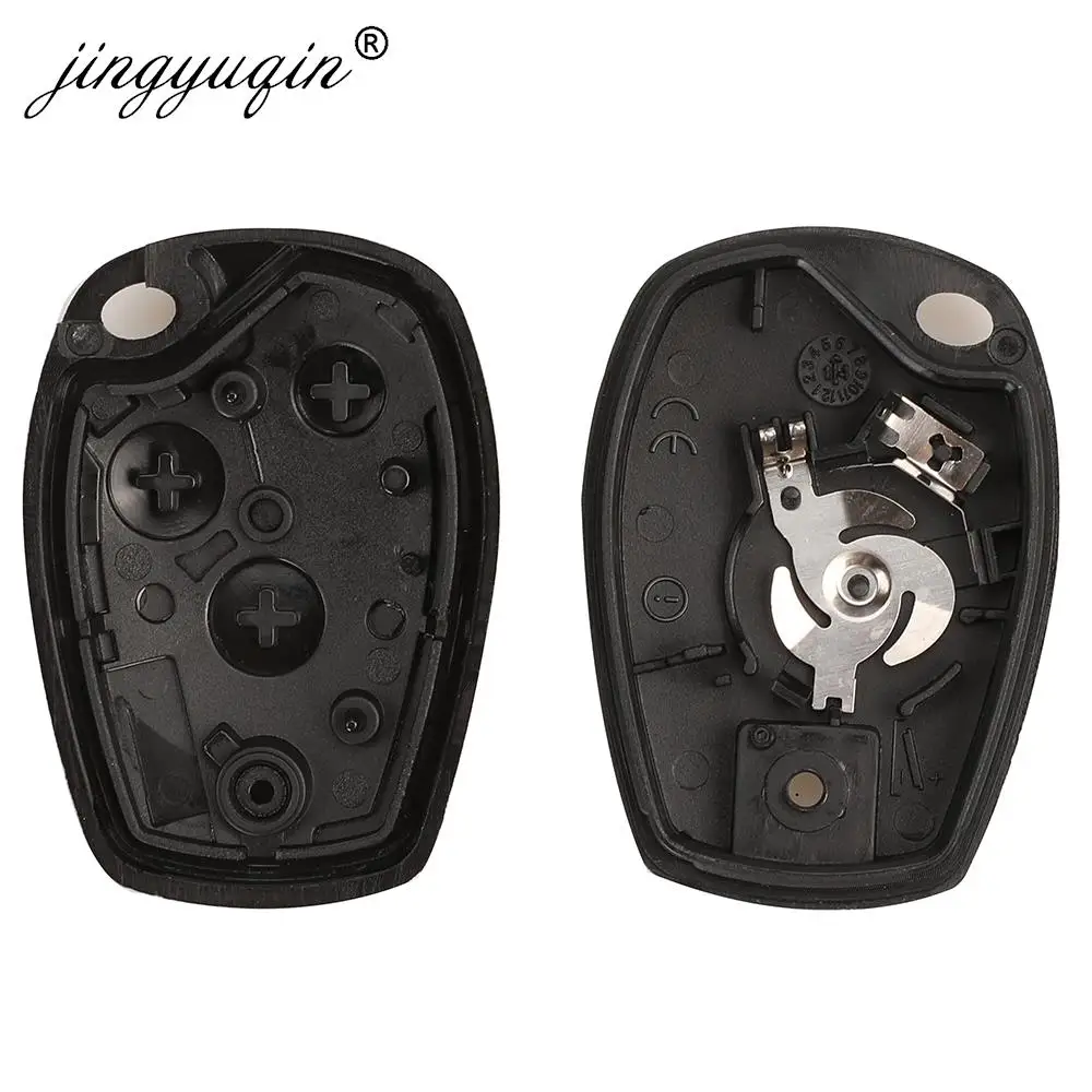 jingyuqin 10pcs 2/3Button Remote Key Shell Case For Renault Espace Laguna Duster Logan DACIA Sandero Clio Kangoo Nissan No Blade