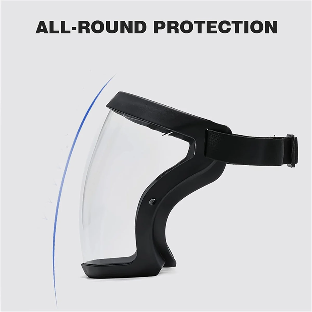 M18K-Work Protection Mask Volledige gezichtsbeschermer Schild Transparante gezichtsbeschermer Gezicht Stofdicht met 10-filter Zwart