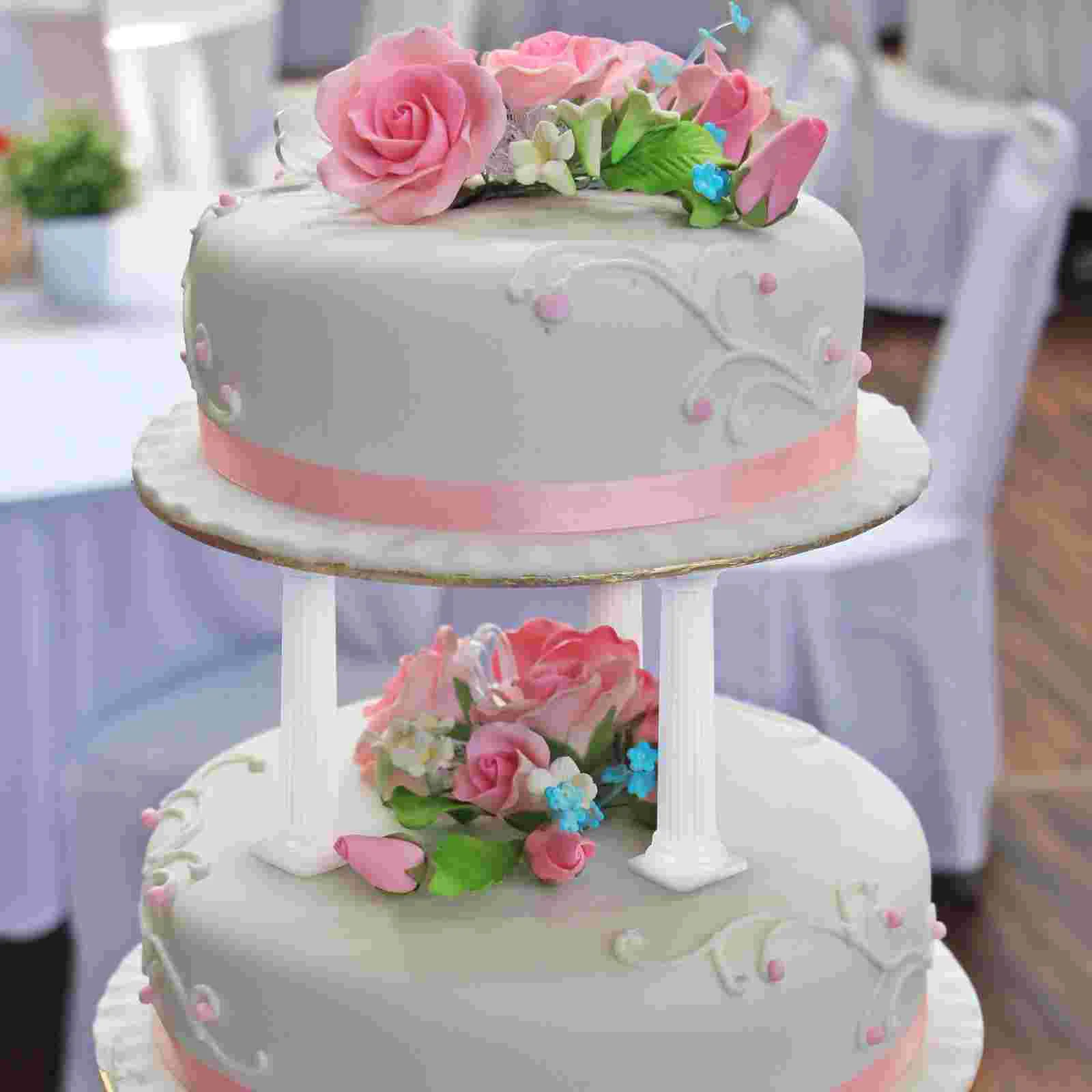 Soporte de Pedestal de pilares cuadrados para pastel, estante escalonado romano, centro de mesa de boda, 8 piezas