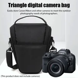 Nylon Triangle Black Camera Bag Waterproof Shoulder Camera Bag for Canon Nikon Sony Micro Single DSLR Photographic Equipment