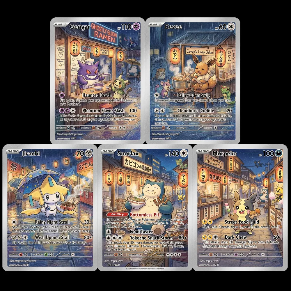5-cartas-de-presente-pokemon-para-troca-presente-de-natal-e-aniversario-ptcg-eevee-gengar-jirachi-snorlax-morpeko-brinquedos-e-hobbies-para-criancas