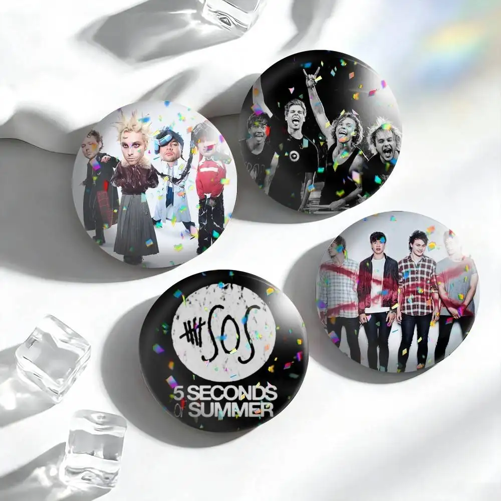5-Seconds of S-Summers 5SOS  25 32 44 58 75mm Badges Personalized Round Brooches Pins Accessory Gift