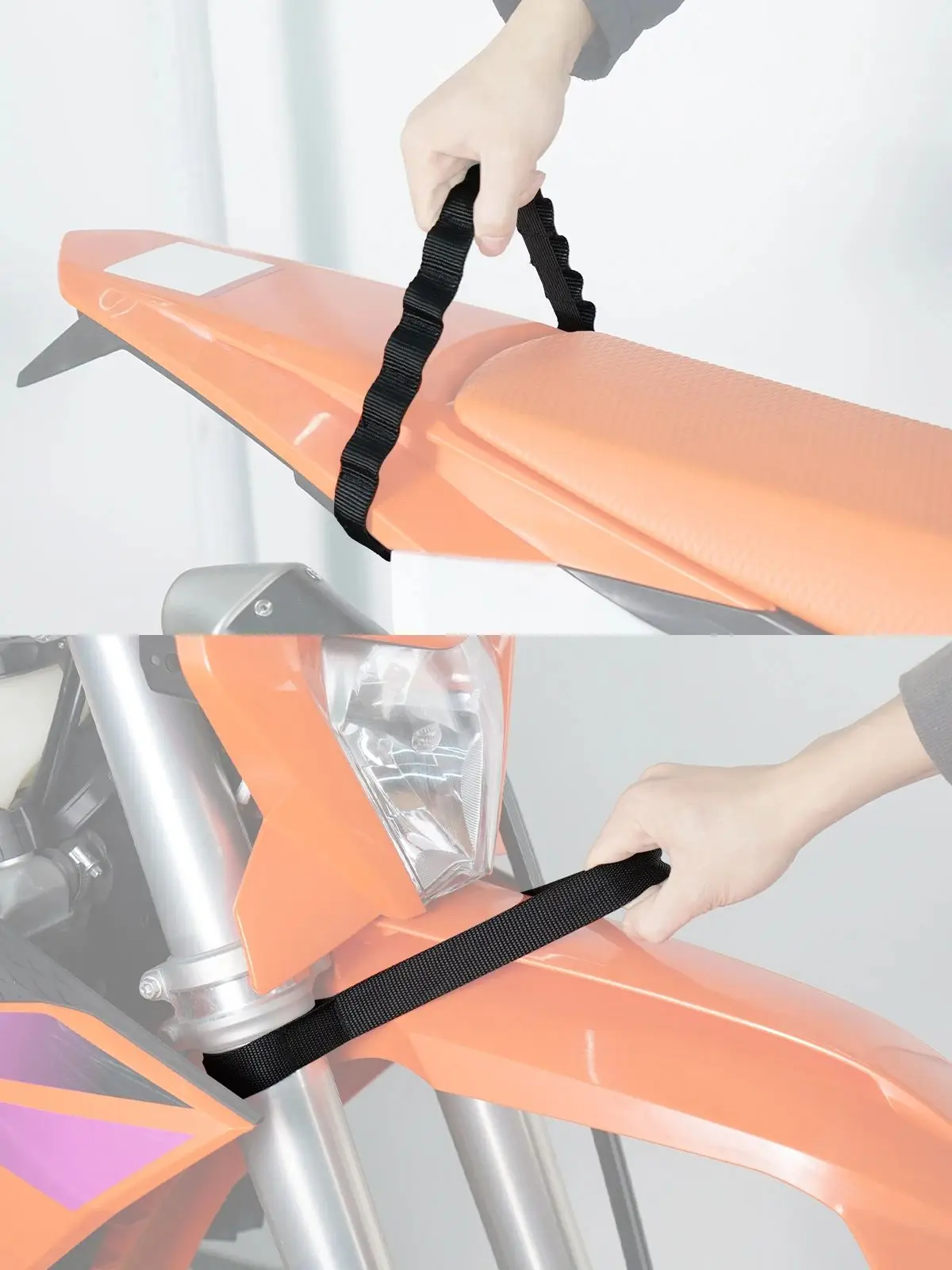 NICECNC pour KTM EXC 300 2024-2026 Sangle de maintien avant et arrière Poignée de levage pour KTM EXC-F 350 XCW Husqvarna TE 300 GasGas EC 300