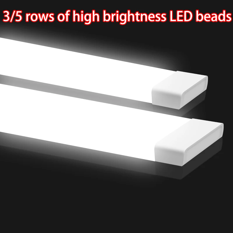 100W Led Tube Lights 120CM Led Lamps Bar 60W Office Home Commercial Ceiling Wall Light Kitchen Under Cabinet Lamp For Warehouse