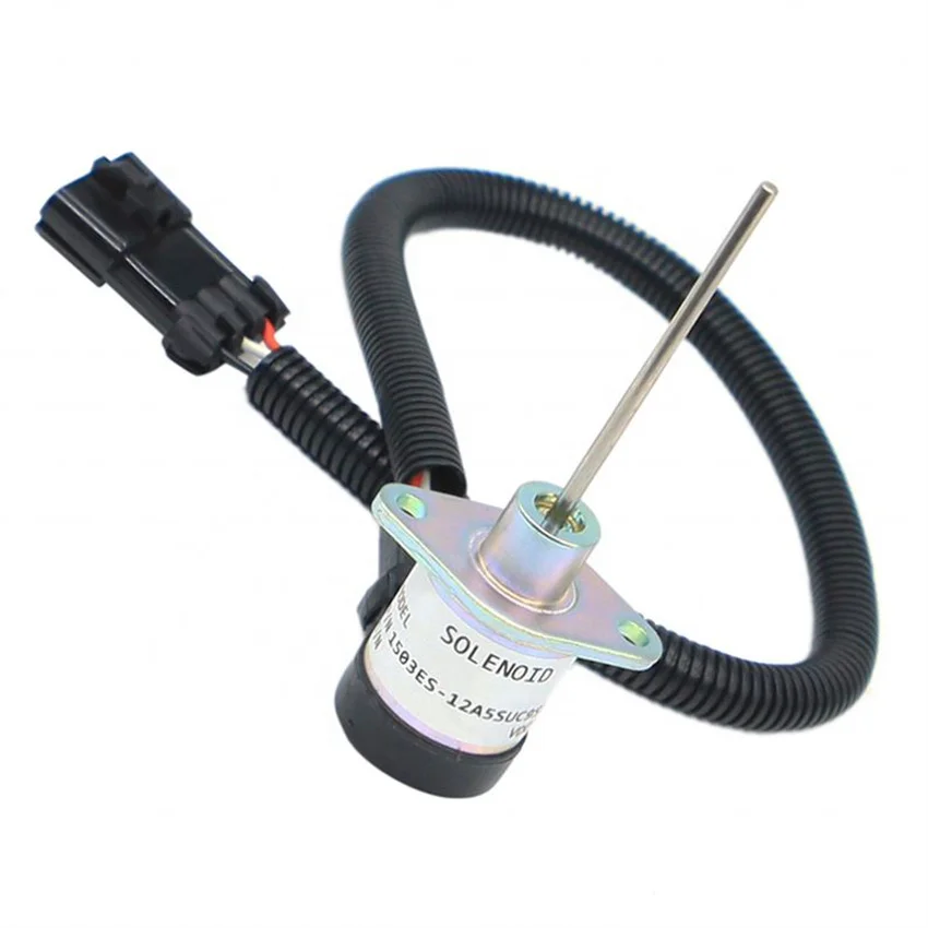 

1503ES-12A5SUC9SCC28 25-38109-05Z SA-5019-12 SA-5157-12 12V Stop Solenoid for Kubota V2203-DI Carrier Vector 1800 1800MT