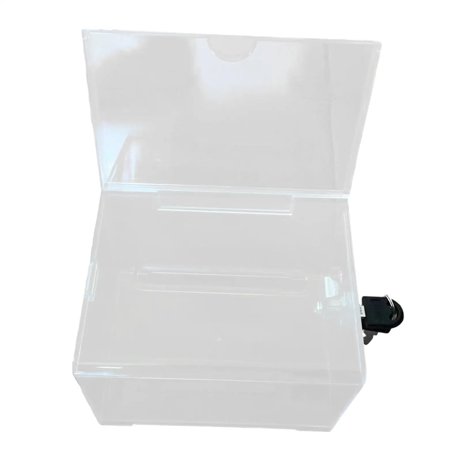 Clear Donation Box Business Card Holder Case Multifunctional Acrylic Donation Box for Fundraising Desk Business Voting Donation