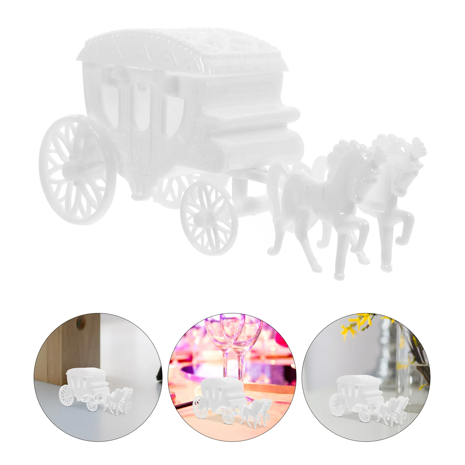 

Mini White Carriage Candy Box Decorative Treat Holder for Wedding Bridal Shower Baby Shower Candy Favor Box Sweet Gift