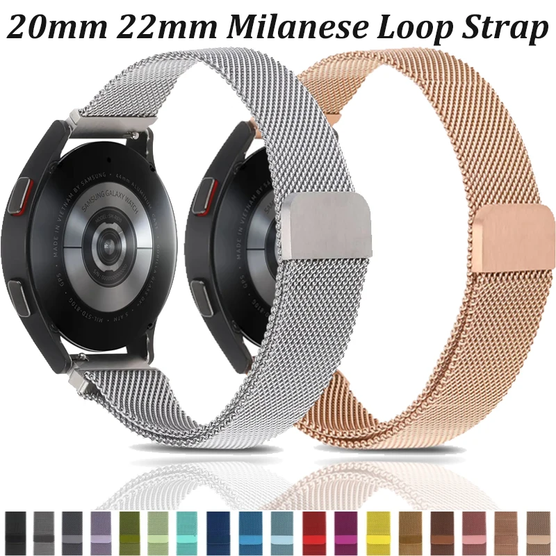 20/22mm Milanese Loop Armband für Samsung Watch 7/6/5/4/Amazfit Balance 2-1/Helio Metallarmband Huawei Watch 5/4/3/GT6-5-4-3 Armband