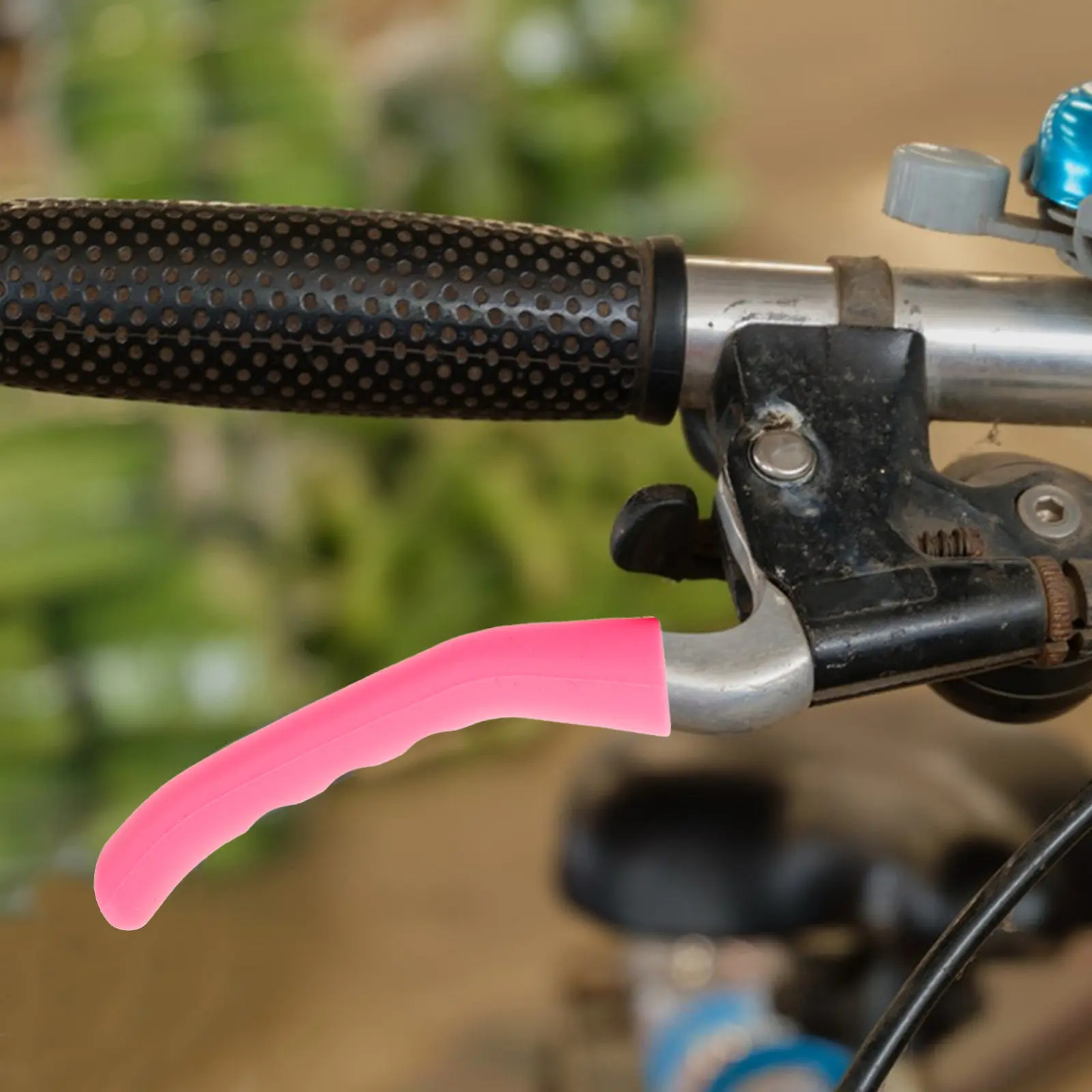 1Pair Silicone Bike Handlebar Covers Anti-Skid Brake Grip Protector Comfortable Vibration Absorption Cycling Accessories