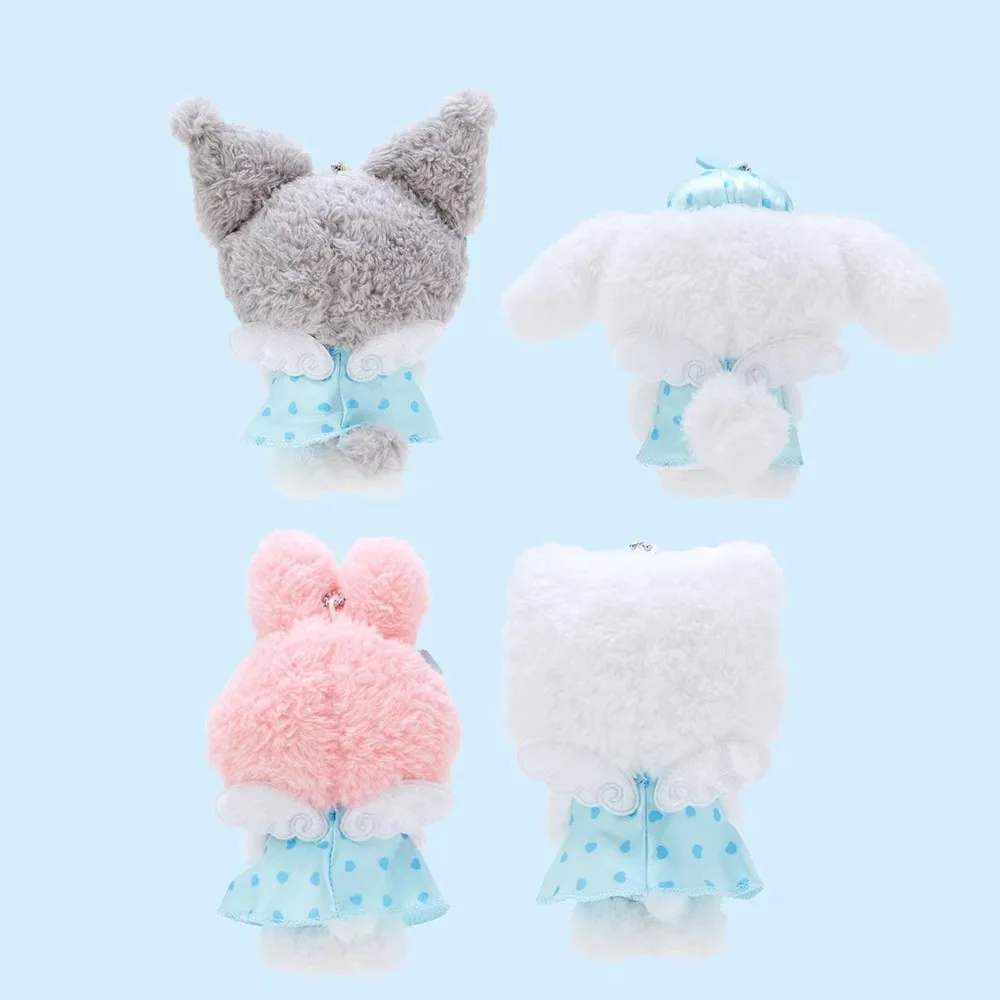 Sanrio 2nd Dream Angel Series Plush Keychain Cute Cinnamoroll Kuromi Bag Pendant Kawaii Hello Kitty Stuff Accessories For Gift