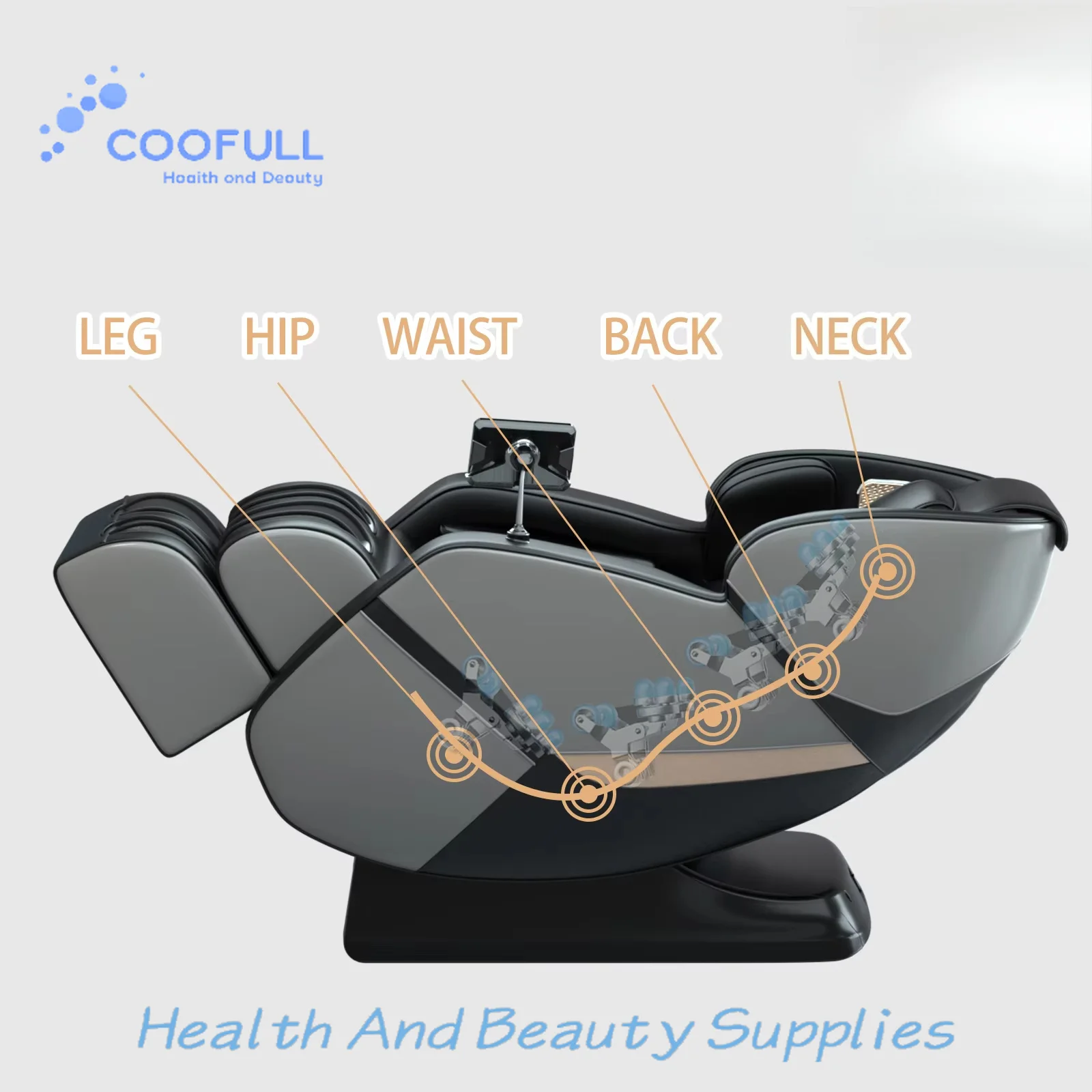 Coolfull Smart Compact 8d Massage Chair Zero Gravity Full Body Space Saving Massage Sofa for the Elderly