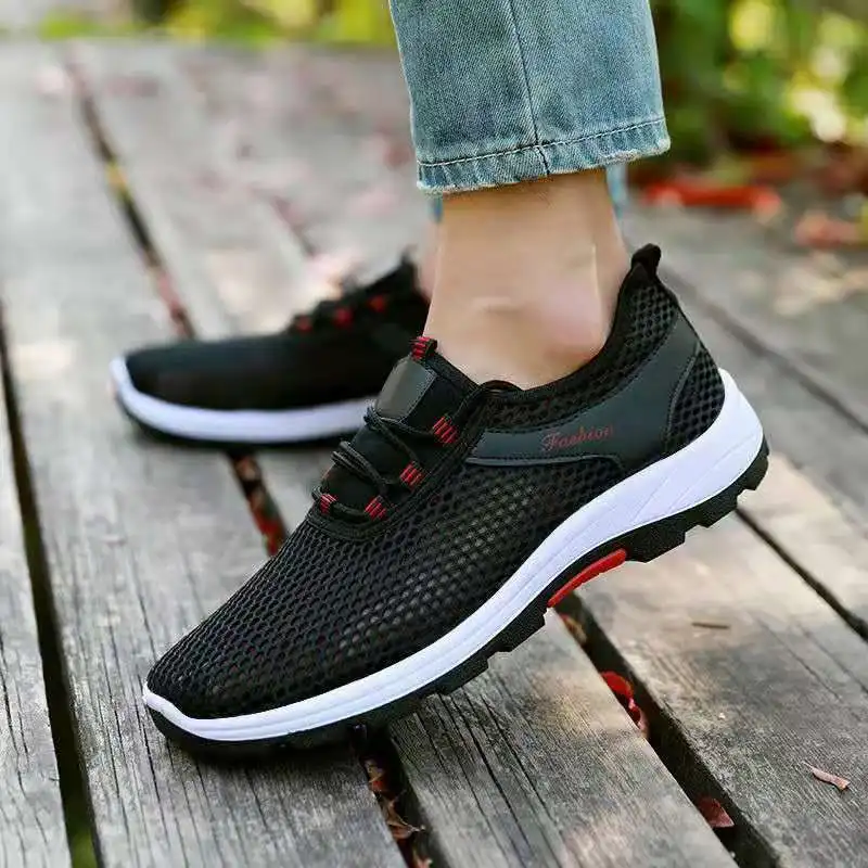 2026 Summer Men Mesh Breathable Casual Sneakers Korean Style Trendy Sports Shoes Lightweight