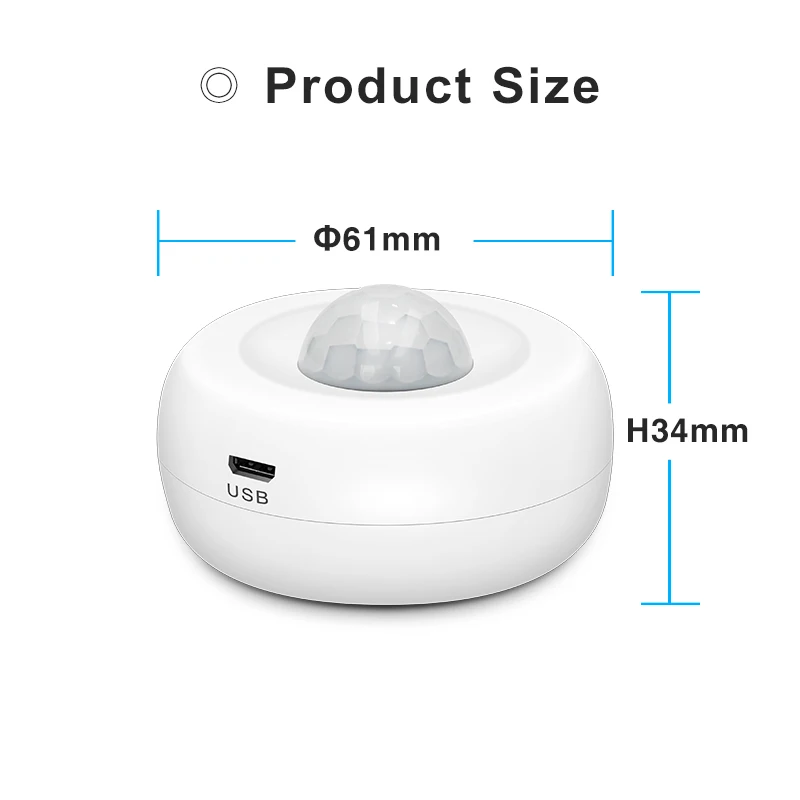 Смарт-датчик движения Tuya с Wi-Fi и поддержкой Alexa и Google Home