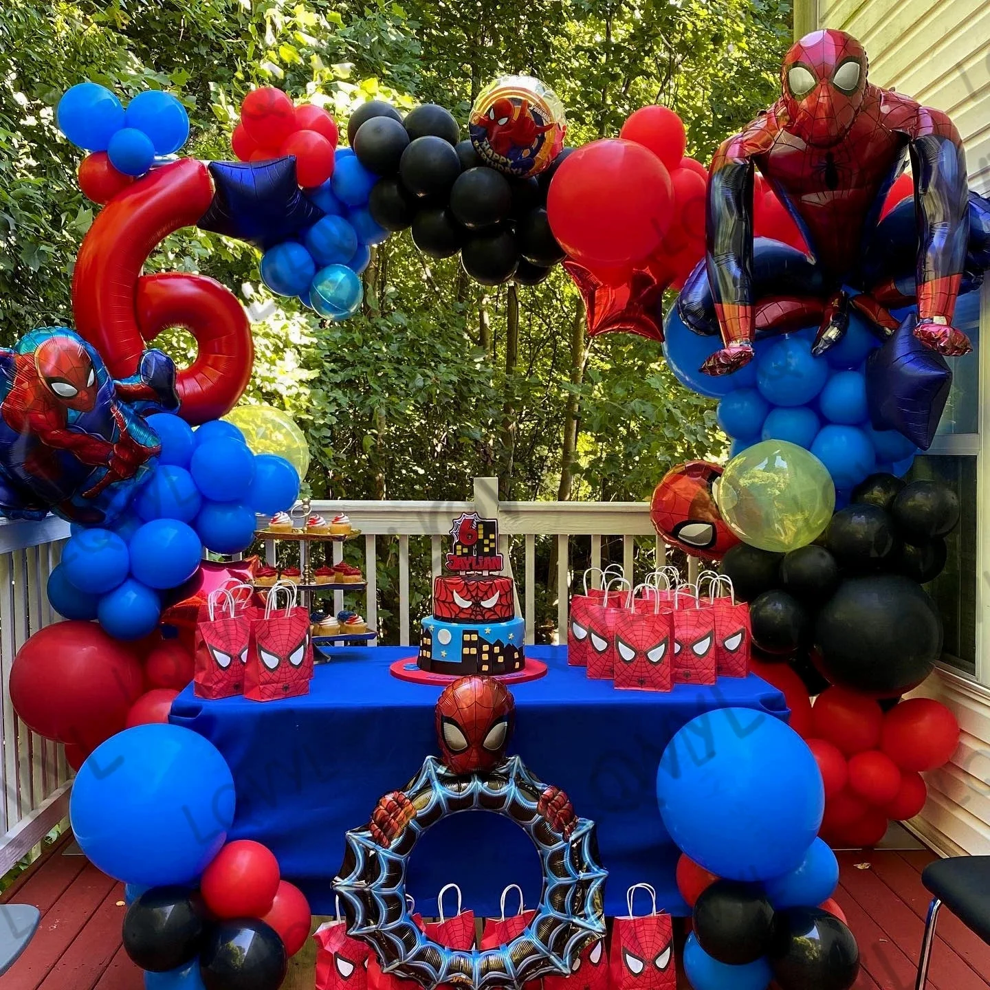 

96pcs Spiderman Foil Balloon Arch Garland Kit Superhero Air Globos Birthday Party Baby Shower Decoration Boys Toy Gift Supplies