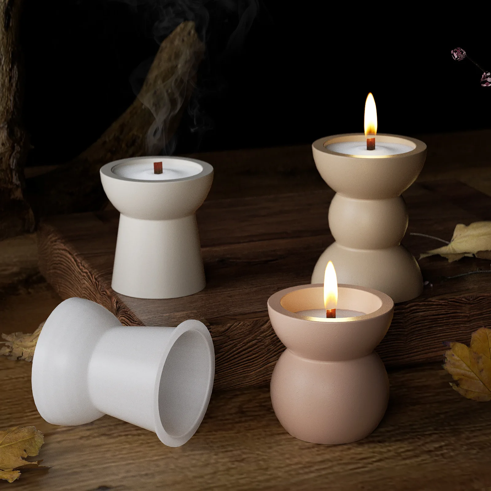 

Круглый подсвечник, силиконовая форма, сделай сам, эпоксидная смола, ароматерапевтическая форма для свечей, гипсовая банка для хранения, подсвечник, орнамент ручной работы