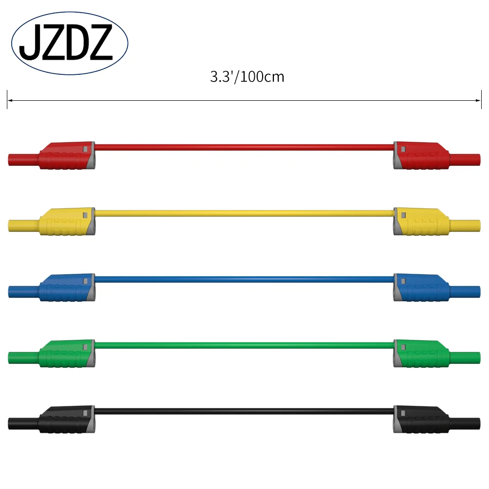 Imagem -03 - Jzdz-stackable Multi-meter Test Leads Medição Linha Fio Cabo Totalmente Isolamento Segurança mm 100cm mm Segurança J.70088b Pcs