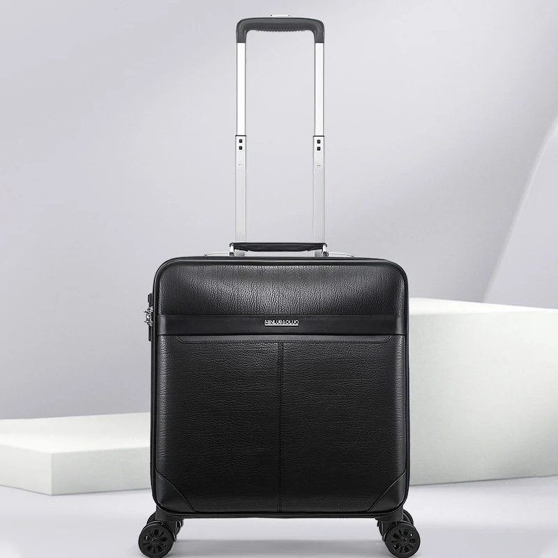 

20/18-inch Business PVC Carry-on Suitcase with Wheels Rolling Luggage Cabin Travel Suitcase with TSA Lock