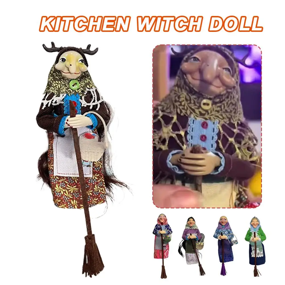 

Kitchen Witch Doll Handmade Luck Companion For Your Kitchen Hanged Witch Dolls Hanging Pendant Festive Antique-Inspired Decor