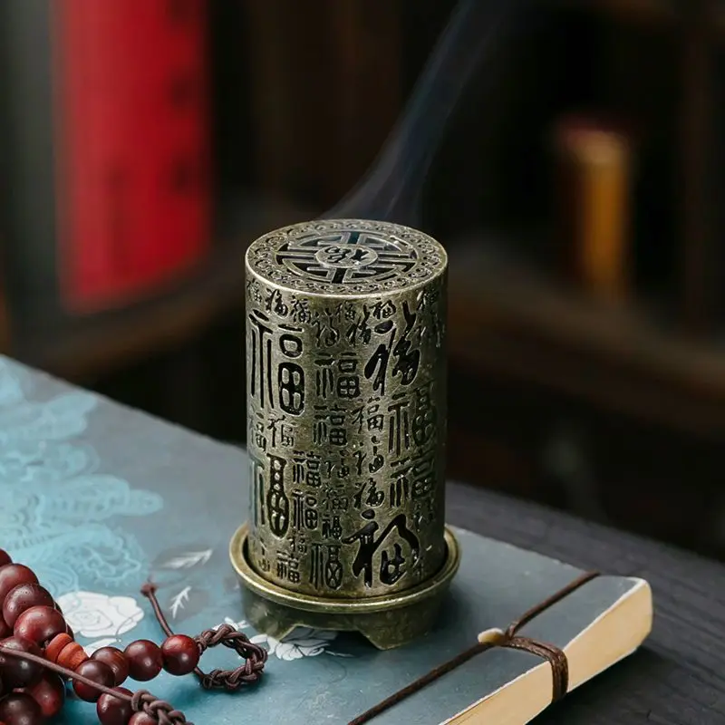 Vertical Baifu Small Incense Burner Small Xiangyun Disk Incense Burner Goose Pear Tent Incense Sandalwood Disk Burner Ornaments