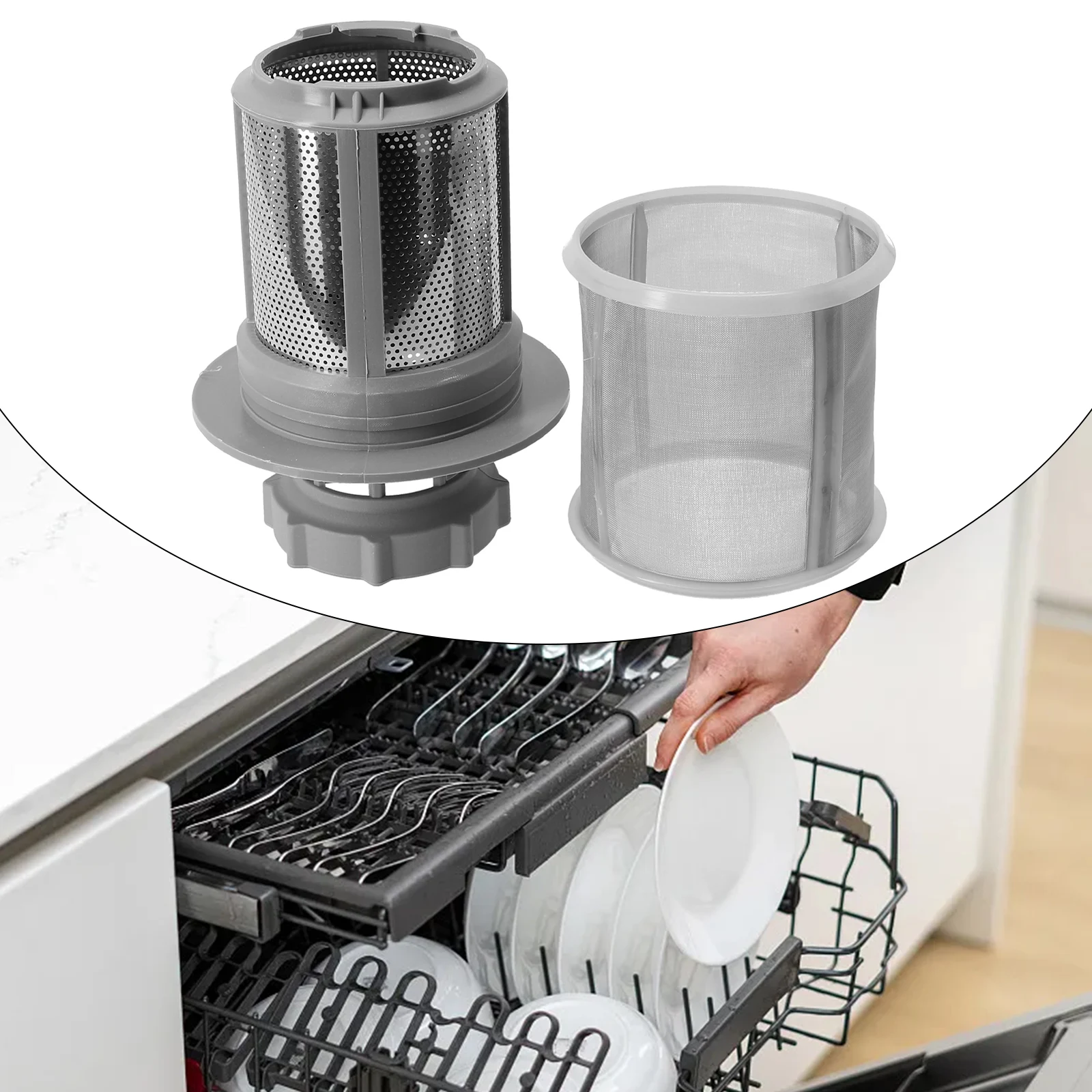 

Accessories Mesh Filter PP+Stainless Steel Replacement Kitchen Dishwasher Filter Mesh Filter Set 150μm 1Pcs 3 In 1