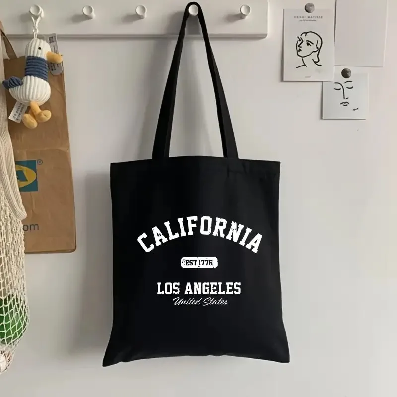 

California Los Angeles Tote Bag Stylish Reusable Shoulder Bag for Women, Foldable Shopping & Travel Bag, , Daily Commute Bag
