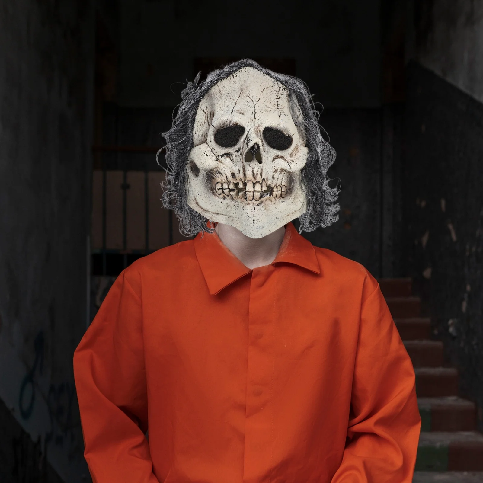 

Realistic Latex For Adults Scary Costume Party Creepy Cosplay Horror Escape Room Props Full Face Skull Mask For