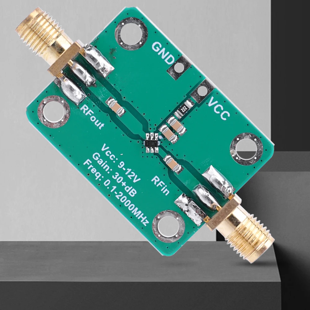 Guadagno 32dB amplificatore di segnale RF a banda larga scheda amplificatore a banda larga RF a basso rumore LNA 0.1-2000MHz guadagno modulo a banda