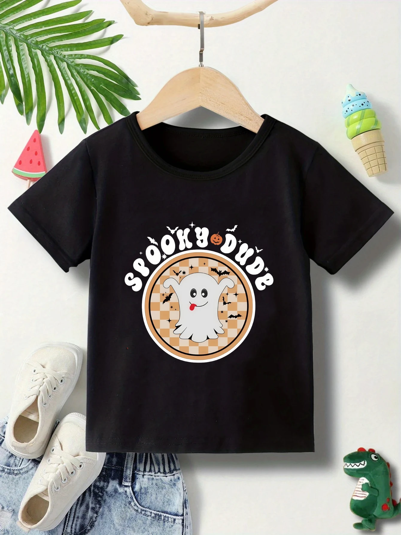 Summer Clothing Words - Griezelige Kerel Tekst en Schattige Spook