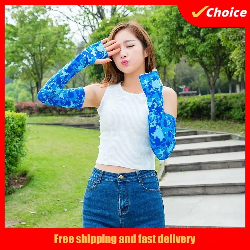 Outdoor cycling sun protection sleeve, enlarged and extended, summer bike arm sleeve, hiking and fishing sleeve, cold ic