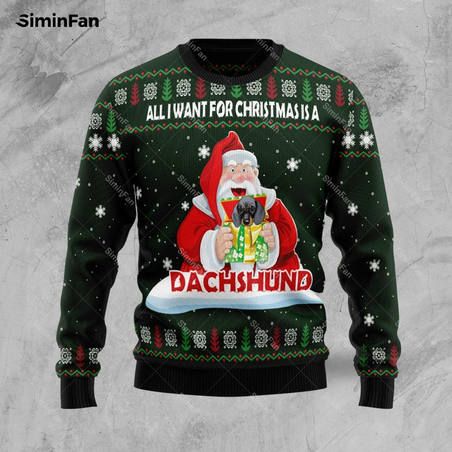 2024 NewDachshund Angel Ugly Christmas Sweater 3D Printed Men Pullover Casual Sweatshirt Couple Sweater Long Sleeve Top Coat