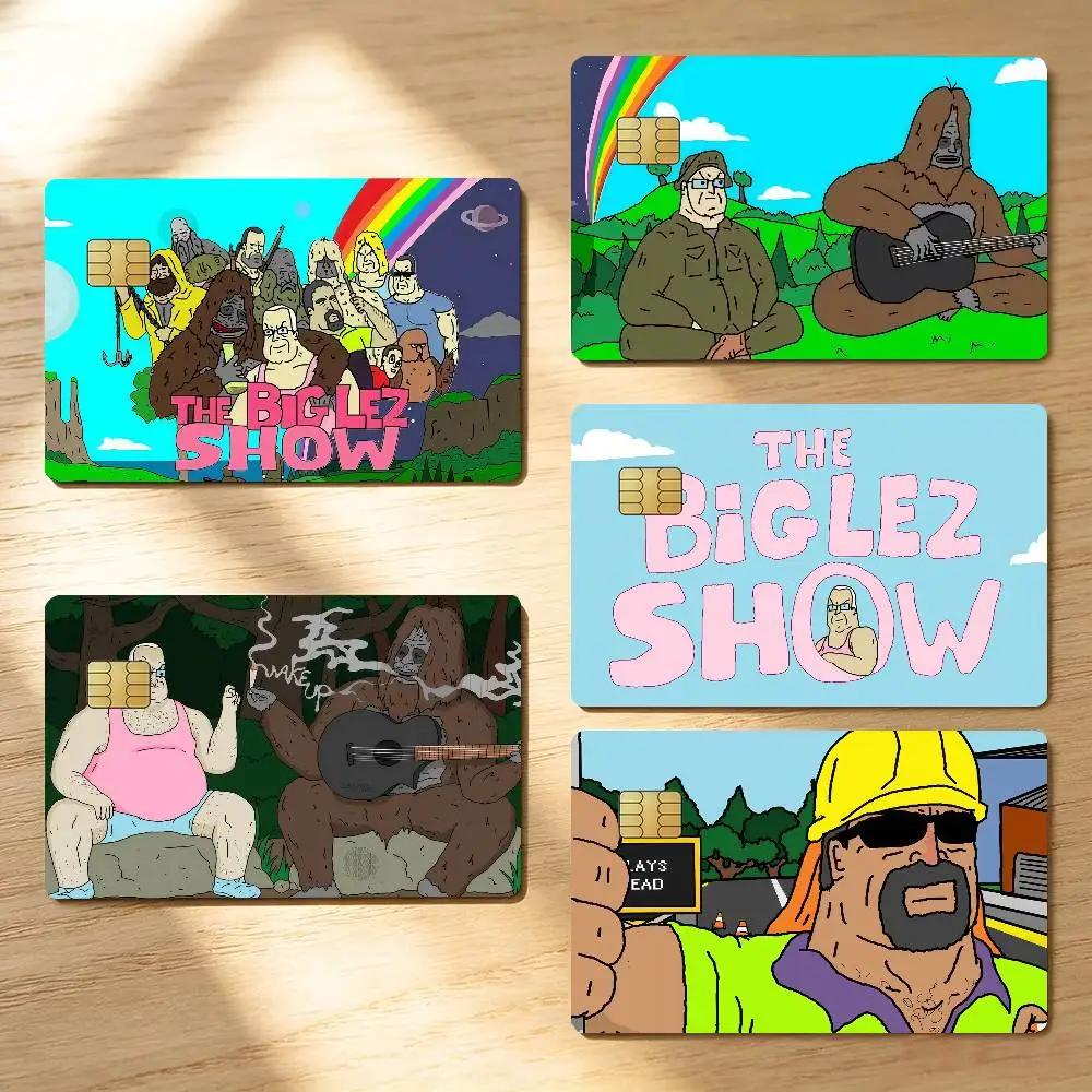 Cartoon The Big Lez Show Credit Skin Cover Card Stickers 4PCS Film Bus Pass Front Decoration Bank Debit Waterproof