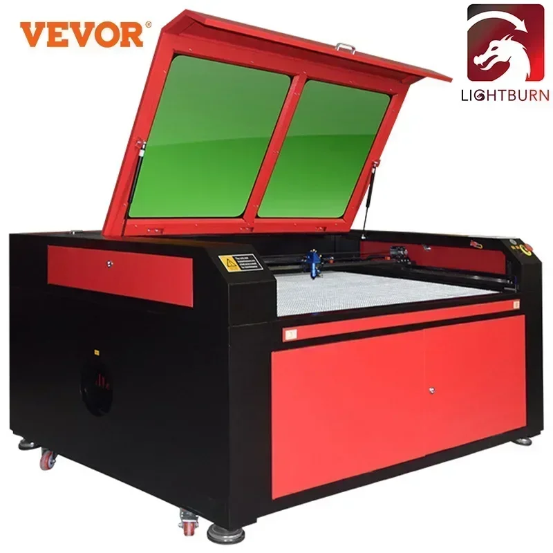 VEVOR CO2 Laser Engraver Laser Engraving Machine RUIDA Board Compatible with Lightburn 60-130W Laser Tube Woodworking Tools