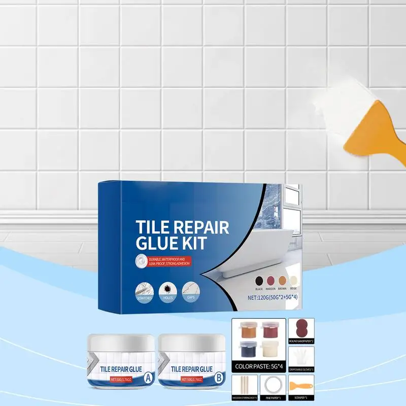 Tile Glue High-Strength Construction Glue Marble Adhesive All Purpose Tile Grout Repair Paste Stone And Tile Adhesive Practical