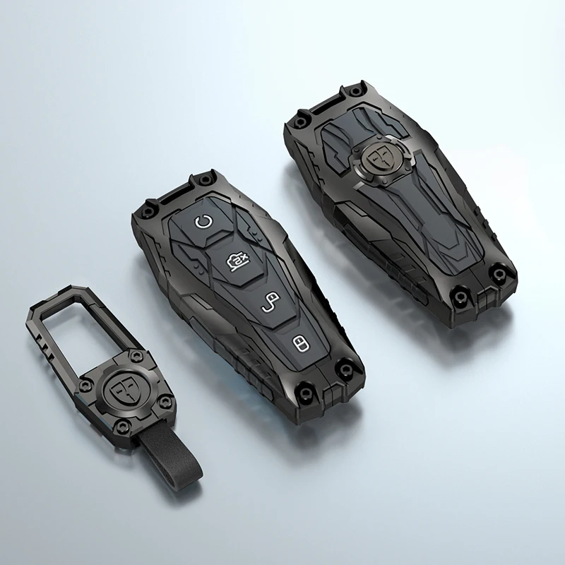 

Для BYD Song Pro Tang Dmi QIn PLUS MAX Yuan EV Dolphin Seagull из оцинкованного сплава, силиконовый автомобильный смарт-чехол для дистанционного ключа