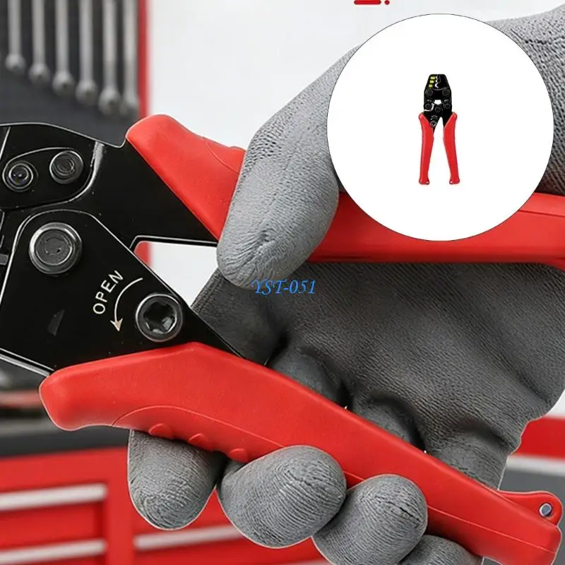 E15A Versatile Ratchet Crimping Pliers Accuracy Handle Crimper Suitable For 1 25Mm² To 5 5Mm² Cables In Various Applications