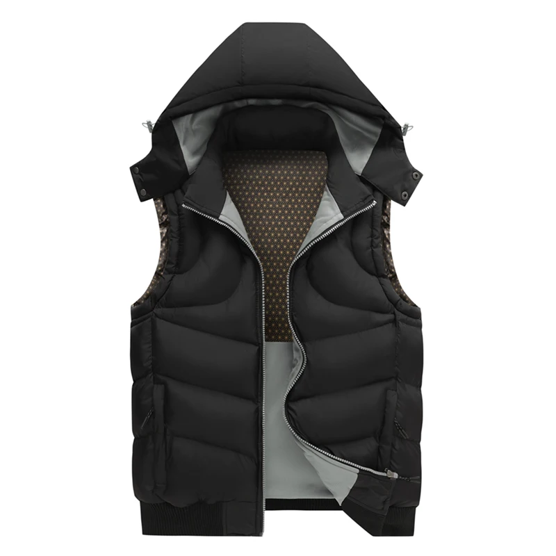 

Модная повседневная верхняя одежда с капюшоном, качественная утолщенная теплая мужская одежда, осенне-зимние парки, хлопковый жилет Roupas Masculinas